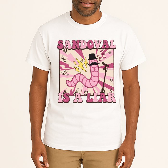 Retro Sandovals A Liar Worm With A Mustache Tall T-Shirt