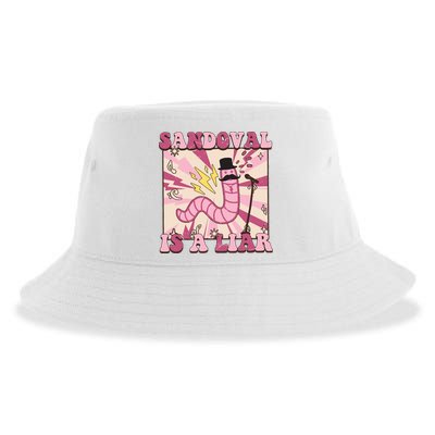 Retro Sandovals A Liar Worm With A Mustache Sustainable Bucket Hat