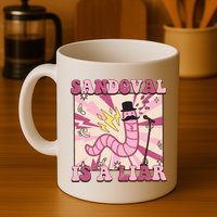 Retro Sandovals A Liar Worm With A Mustache Mug