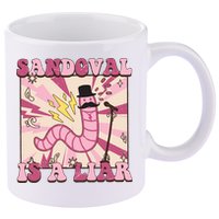 Retro Sandovals A Liar Worm With A Mustache 11oz C Handle Ceramic Mug