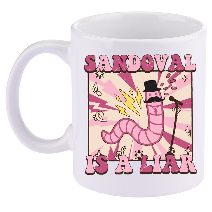Retro Sandovals A Liar Worm With A Mustache 11oz C Handle Ceramic Mug