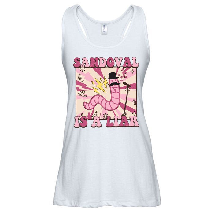 Retro Sandovals A Liar Worm With A Mustache Ladies Essential Flowy Tank
