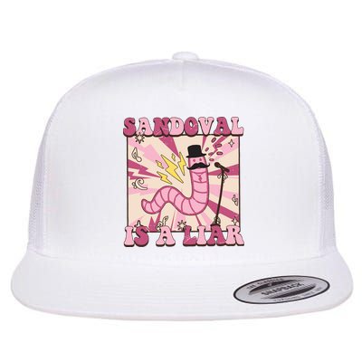 Retro Sandovals A Liar Worm With A Mustache Flatbill Hat