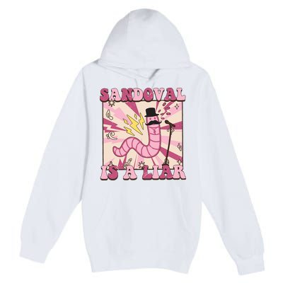 Retro Sandovals A Liar Worm With A Mustache Premium Pullover Hoodie