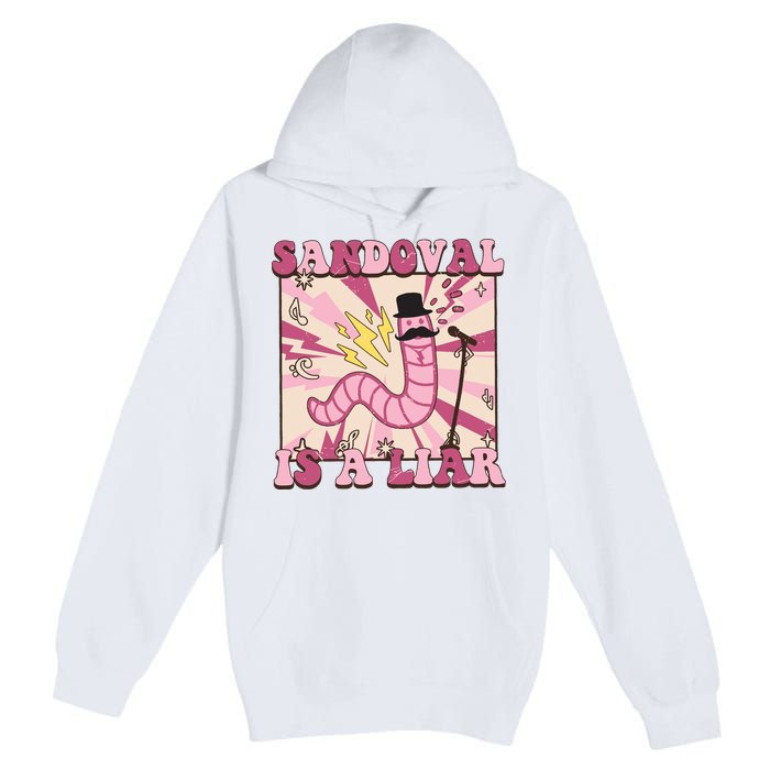 Retro Sandovals A Liar Worm With A Mustache Premium Pullover Hoodie