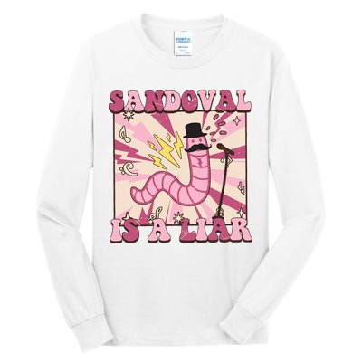Retro Sandovals A Liar Worm With A Mustache Tall Long Sleeve T-Shirt