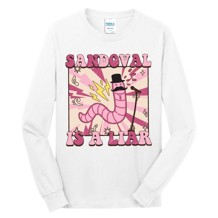 Retro Sandovals A Liar Worm With A Mustache Tall Long Sleeve T-Shirt