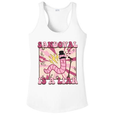 Retro Sandovals A Liar Worm With A Mustache Ladies PosiCharge Competitor Racerback Tank
