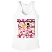 Retro Sandovals A Liar Worm With A Mustache Ladies PosiCharge Competitor Racerback Tank