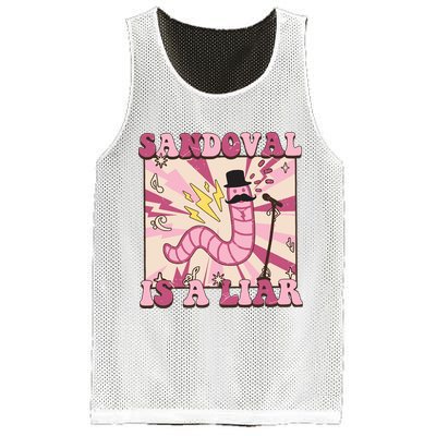 Retro Sandovals A Liar Worm With A Mustache Mesh Reversible Basketball Jersey Tank