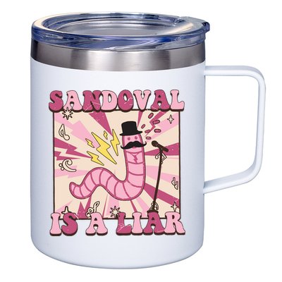 Retro Sandovals A Liar Worm With A Mustache 12oz Stainless Steel Coffee Mug
