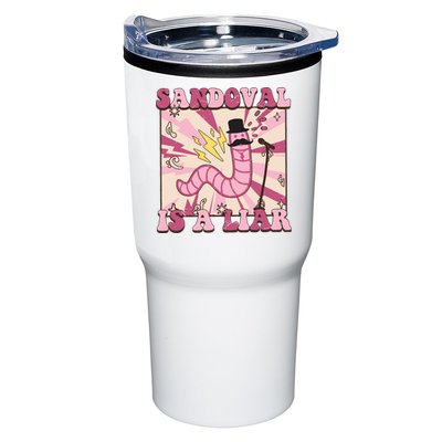 Retro Sandovals A Liar Worm With A Mustache Tumbler