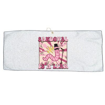 Retro Sandovals A Liar Worm With A Mustache Large Microfiber Waffle Golf Towel