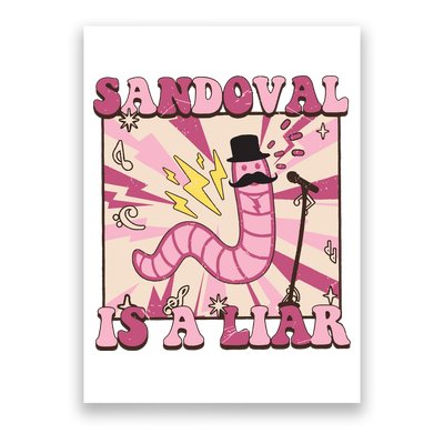 Retro Sandovals A Liar Worm With A Mustache Poster