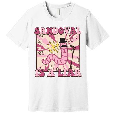 Retro Sandovals A Liar Worm With A Mustache Premium T-Shirt