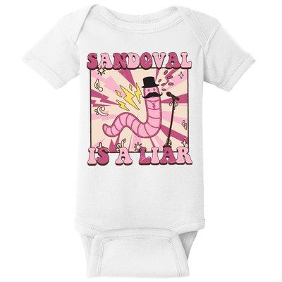 Retro Sandovals A Liar Worm With A Mustache Baby Bodysuit