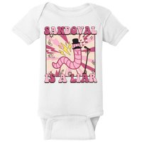 Retro Sandovals A Liar Worm With A Mustache Baby Bodysuit