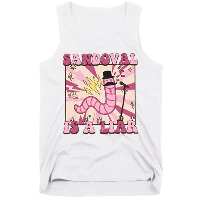 Retro Sandovals A Liar Worm With A Mustache Tank Top