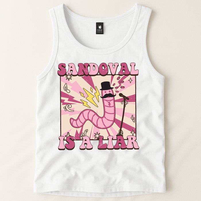 Retro Sandovals A Liar Worm With A Mustache Tank Top