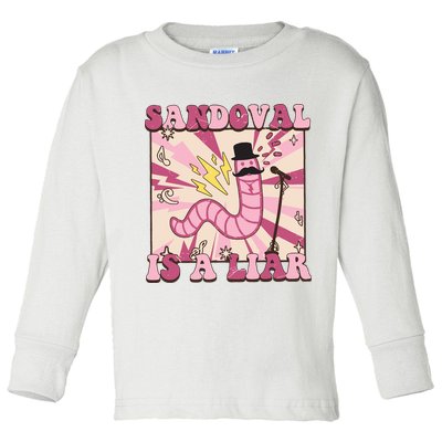 Retro Sandovals A Liar Worm With A Mustache Toddler Long Sleeve Shirt