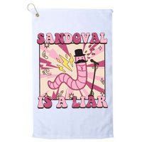 Retro Sandovals A Liar Worm With A Mustache Golf Towel