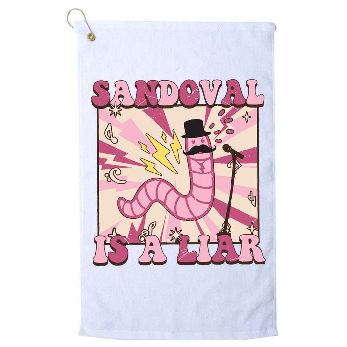 Retro Sandovals A Liar Worm With A Mustache Golf Towel