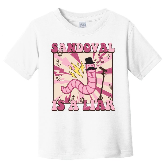 Retro Sandovals A Liar Worm With A Mustache Toddler T-Shirt