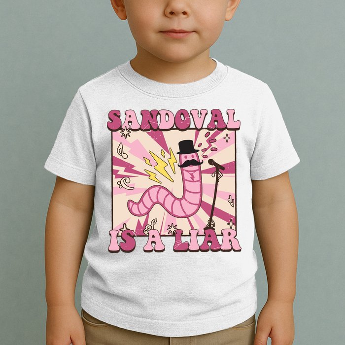 Retro Sandovals A Liar Worm With A Mustache Toddler T-Shirt