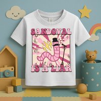 Retro Sandovals A Liar Worm With A Mustache Toddler T-Shirt