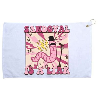 Retro Sandovals A Liar Worm With A Mustache Grommeted Golf Towel