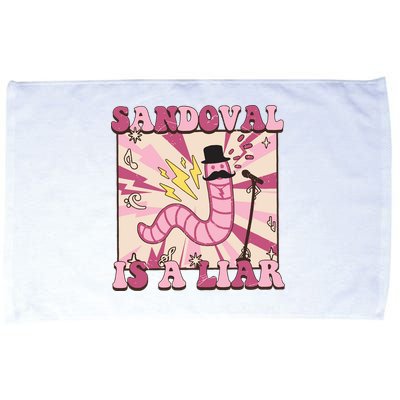 Retro Sandovals A Liar Worm With A Mustache Microfiber Hand Towel