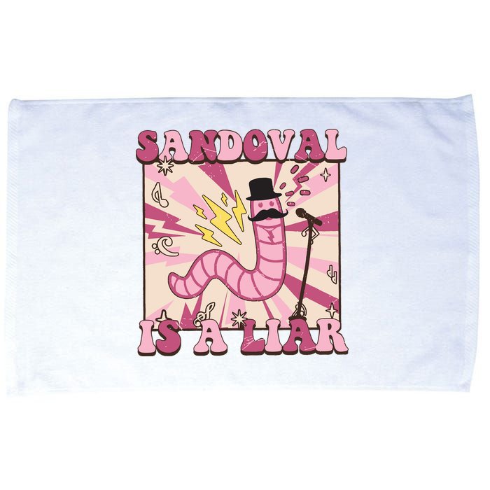 Retro Sandovals A Liar Worm With A Mustache Microfiber Hand Towel