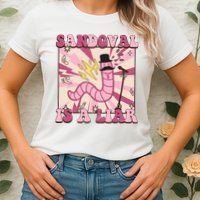 Retro Sandovals A Liar Worm With A Mustache Womens T-Shirt