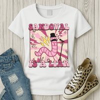 Retro Sandovals A Liar Worm With A Mustache Womens T-Shirt