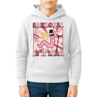 Retro Sandovals A Liar Worm With A Mustache Kids Hoodie