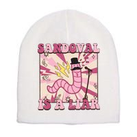 Retro Sandovals A Liar Worm With A Mustache Short Acrylic Beanie