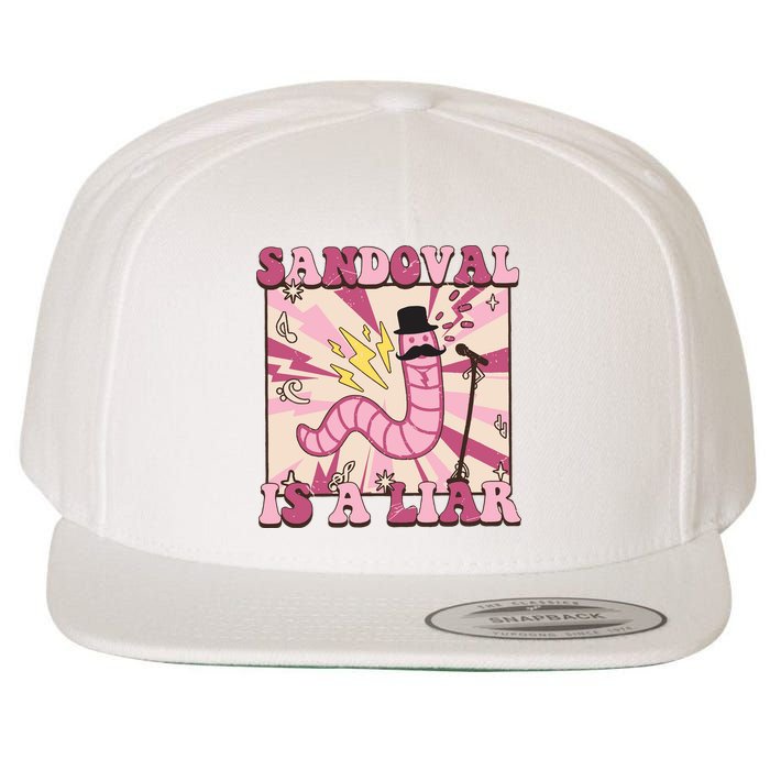 Retro Sandovals A Liar Worm With A Mustache Wool Snapback Cap