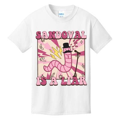Retro Sandovals A Liar Worm With A Mustache Kids T-Shirt