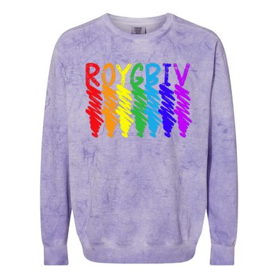 Roygbiv Sketchy Art Teacher Artist Painter Painting Colorblast Crewneck Sweatshirt