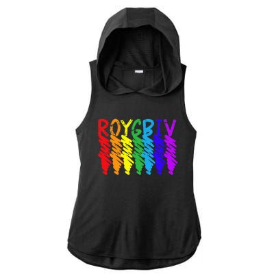 Roygbiv Sketchy Art Teacher Artist Painter Painting Ladies PosiCharge Tri-Blend Wicking Draft Hoodie Tank