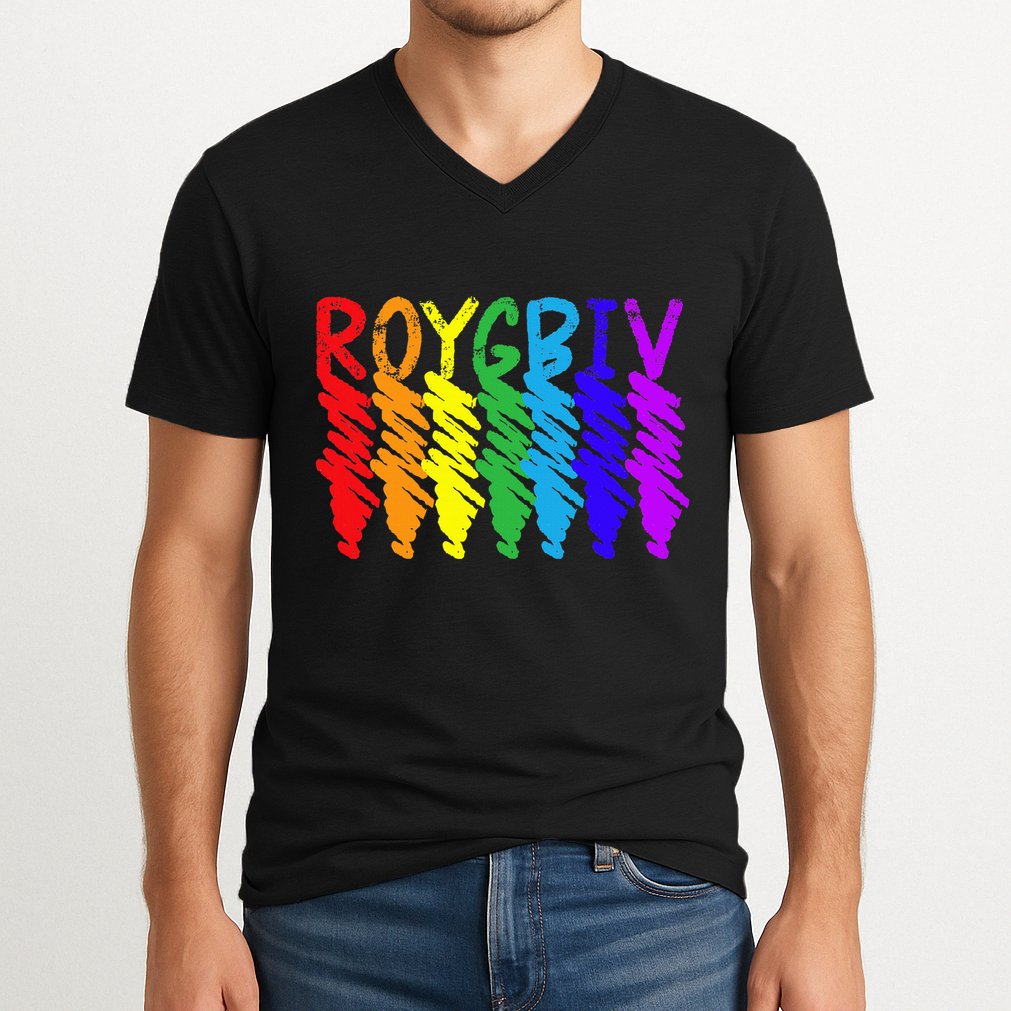 Roygbiv Sketchy Art Teacher Artist Painter Painting V-Neck T-Shirt