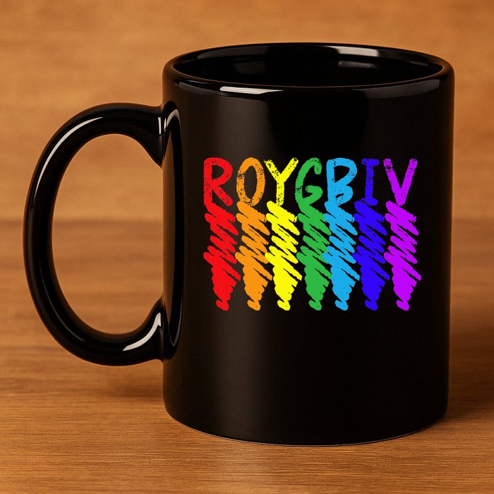 Roygbiv Sketchy Art Teacher Artist Painter Painting 11oz C Handle Ceramic Mug