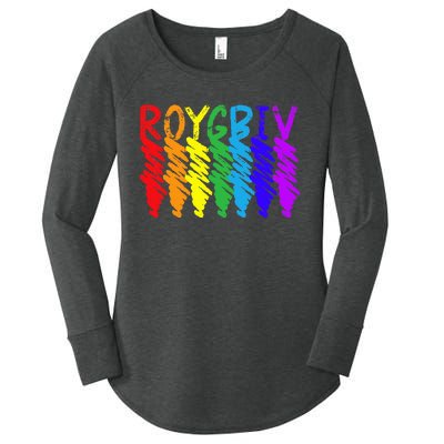 Roygbiv Sketchy Art Teacher Artist Painter Painting Women's Perfect Tri Tunic Long Sleeve Shirt