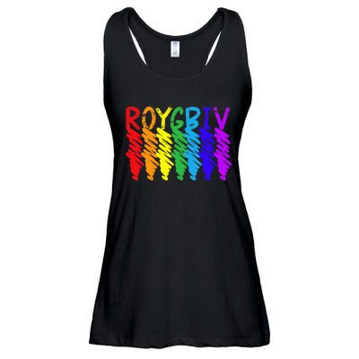 Roygbiv Sketchy Art Teacher Artist Painter Painting Ladies Essential Flowy Tank