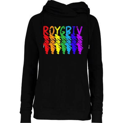 Roygbiv Sketchy Art Teacher Artist Painter Painting Womens Funnel Neck Pullover Hood