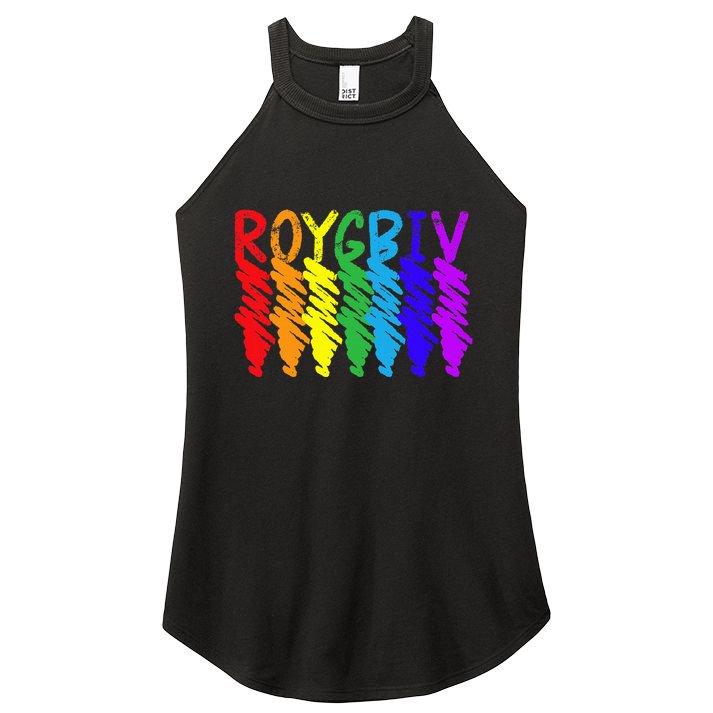 Roygbiv Sketchy Art Teacher Artist Painter Painting Women's Perfect Tri Rocker Tank