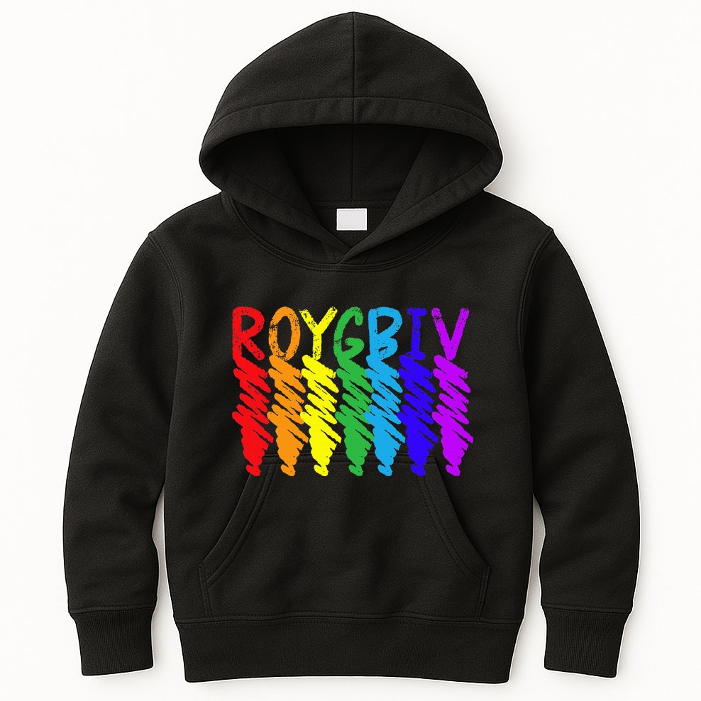 Roygbiv Sketchy Art Teacher Artist Painter Painting Kids Hoodie