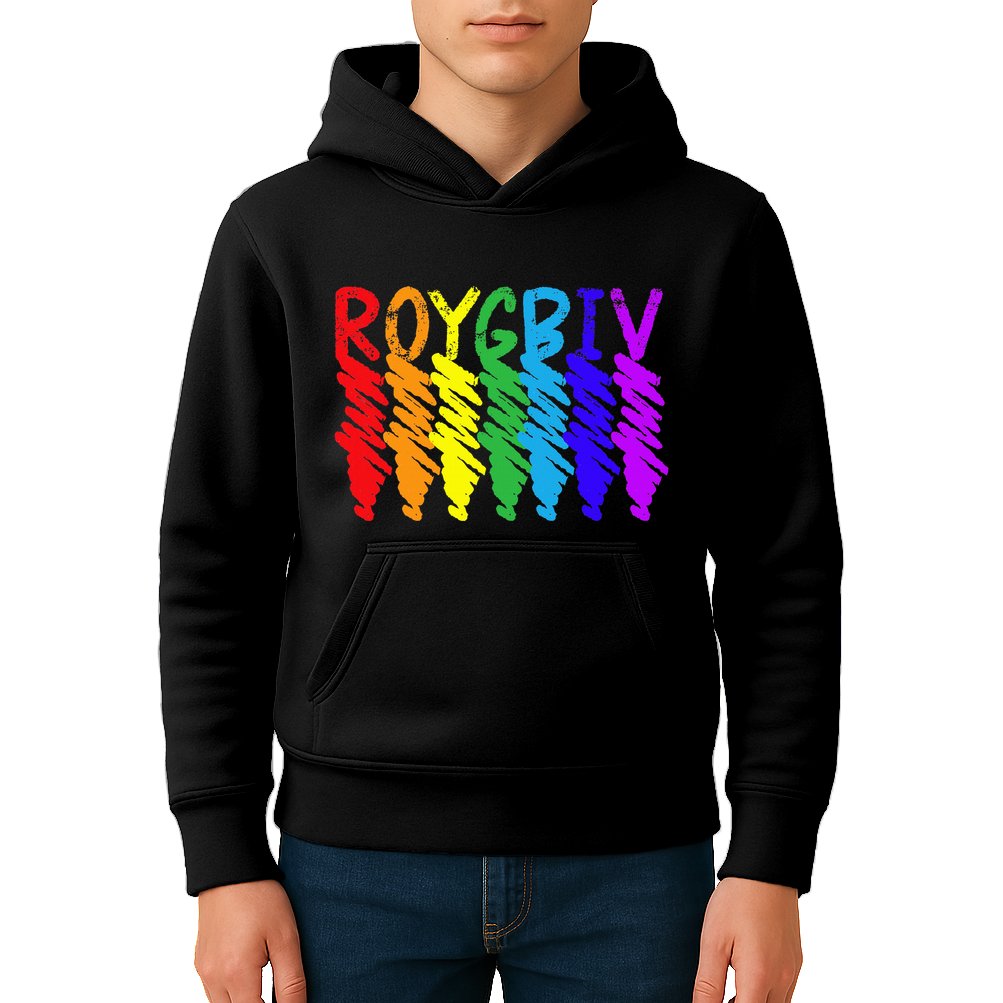Roygbiv Sketchy Art Teacher Artist Painter Painting Kids Hoodie