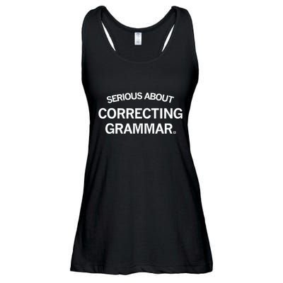 Raygunsite Serious About Correcting Grammar Ladies Essential Flowy Tank