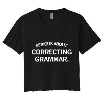 Raygunsite Serious About Correcting Grammar Crop Top